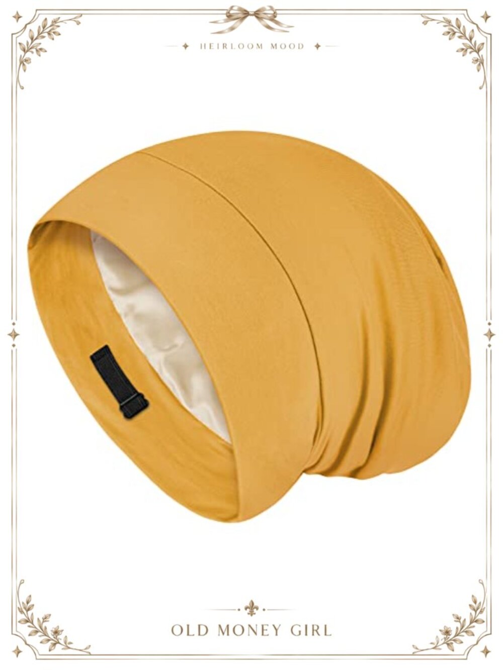 Satin Bonnet Bamboo Lined Adjustable Sleep Cap for Frizzy Hair